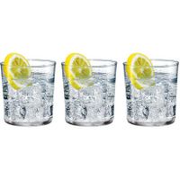 3x Drinkglazen voor water/sap/limonade Bodega 370 ml   -