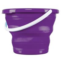 Emmer opvouwbaar - 10 Liter - paars - kunststof en rubber - Camping emmer Emmer opvouwbaar - 10 Liter - paars - kunststof en rubber - Camping emmer