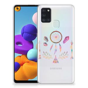 Samsung Galaxy A21s Telefoonhoesje met Naam Boho Dreamcatcher