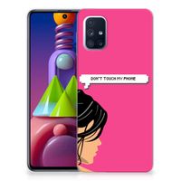 Samsung Galaxy M51 Silicone-hoesje Woman Don't Touch My Phone - thumbnail