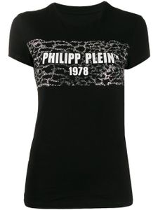 Philipp Plein t-shirt ajusté à logo imprimé - Noir