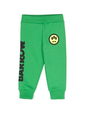 Barrow kids pantalon de jogging en coton à logo imprimé - Vert