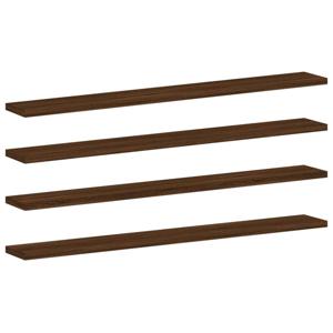 vidaXL Wandschappen 4 st 80x10x1,5 cm bewerkt hout bruineikenkleurig