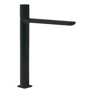 Wastafelkraan Tres Loft | Opbouw | Mengkraan | Hoog model | 1-knop | Rond | Zwart mat