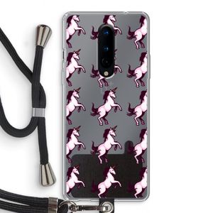 Musketon Unicorn: OnePlus 8 Transparant Hoesje met koord