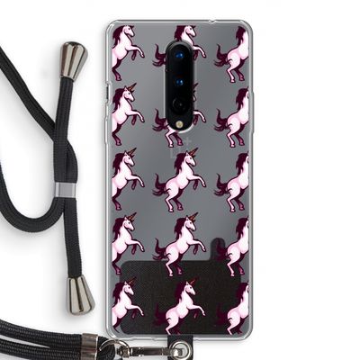 Musketon Unicorn: OnePlus 8 Transparant Hoesje met koord