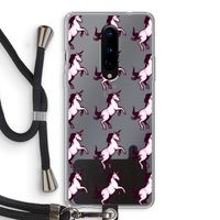 Musketon Unicorn: OnePlus 8 Transparant Hoesje met koord