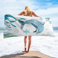 strandlakens marine 100% microvezel sneldrogend comfortabele dekens sterke wateropname voor zonnebaden strandzwemmen buiten reizen kamperen training Lightinthebox