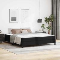 Bed met matras Zwart 180 x 200 cm Kunstleer