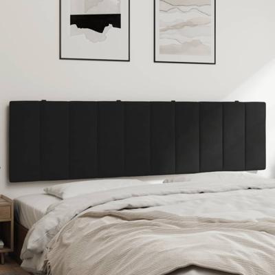 Hoofdbordkussen 180 cm fluweel zwart