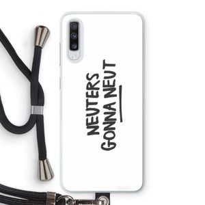 Neuters: Samsung Galaxy A70 Transparant Hoesje met koord