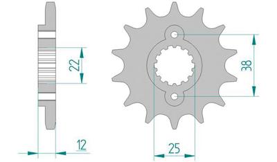 AFAM Sprocket 525 z15 standard