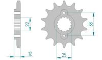 AFAM Sprocket 525 z15 standard