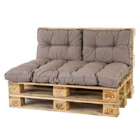 Madison Palletkussenset Florance Taupe - 3 delig Madison Palletkussenset Florance Taupe - 3 delig