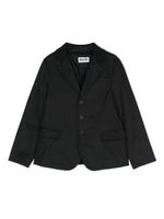 Moschino Kids veste blazer à logo brodé - Noir