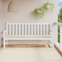 VidaXL Tuinbankkussen 200x50x4 cm oxford stof crèmekleurig