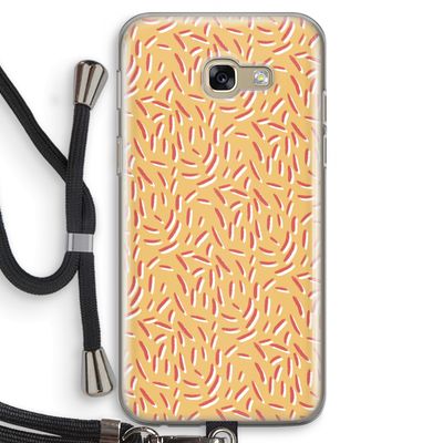 Camouflage: Samsung Galaxy A5 (2017) Transparant Hoesje met koord