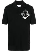 Philipp Plein polo à logo imprimé - Noir - thumbnail