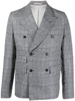 Kenzo blazer croisé à carreaux - Gris