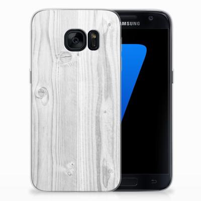Samsung Galaxy S7 | Bumper Hoesje | White Wood