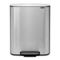 Brabantia Bo Pedaalemmer 60 Liter (2x30 liter) - Matt Steel