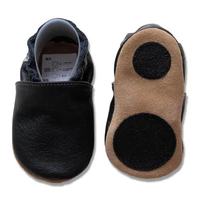 Hobea babyslofjes extra antislip schwarz-18-19