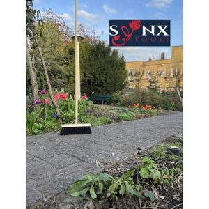 Synx Tools Stadsbezem - Colombo Bezem - 30CM - Natuurvezel haren - Straatbezem haren - Bezems Buiten - Schrobborstels