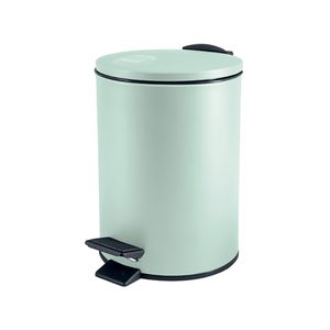 Spirella Pedaalemmer Cannes - mintgroen - 5 liter - metaal - L20 x H27 cm - soft-close - toilet/badkamer   -