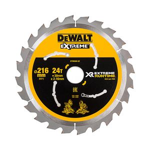 DEWALT Cirkelzaagblad DT99568, 216/30mm zaagblad 24 tanden, voor stationaire cirkelzaag