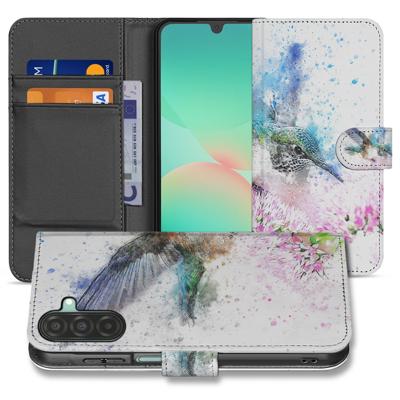Samsung Galaxy A17 Portemonneehoes Kolibrie Print Met 3 Pasjes
