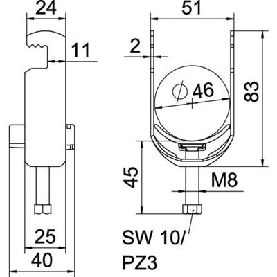 OBO Bettermann 1187638 Beugelklem 1 stuk(s)