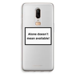 Alone: OnePlus 6 Transparant Hoesje