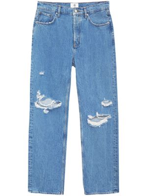 ANINE BING jean droit Gio à taille haute - Bleu