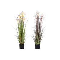 Decoratieve plant DKD Home Decor Metaal Oranje Bordeaux PVC Lelies (25 x 25 x 88 cm) (2 Stuks)