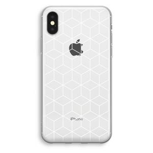Zwart-witte kubussen: iPhone X Transparant Hoesje