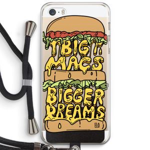 Big Macs Bigger Dreams: iPhone 5 / 5S / SE Transparant Hoesje met koord