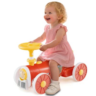 Rutschauto Rutschfahrzeug met Stuurwiel & Trekpijptoon-knop & Opbergruimte Onder de Zitting Rutscher Kinderauto 61 x 30 x 38 cm Rood