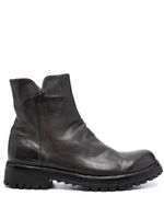 Officine Creative bottines en cuir à fermeture zippée - Gris