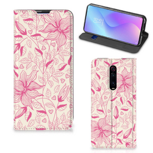 Xiaomi Mi 9T Pro Smart Cover Pink Flowers