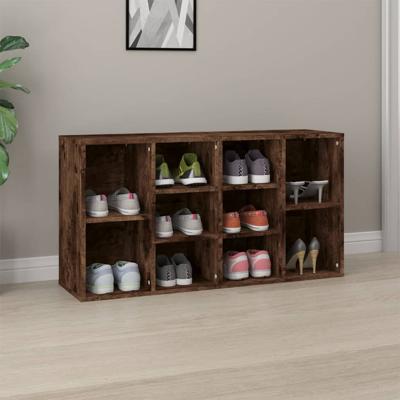 Schoenenbank 103x30x54,5 cm bewerkt hout gerookt eikenkleurig