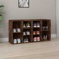 Schoenenbank 103x30x54,5 cm bewerkt hout gerookt eikenkleurig