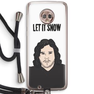 Let It Snow: Motorola Moto G6 Transparant Hoesje met koord