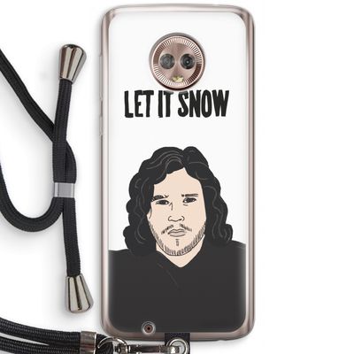 Let It Snow: Motorola Moto G6 Transparant Hoesje met koord