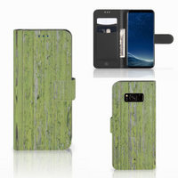 Samsung Galaxy S8 Book Style Case Green Wood