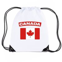 Canada nylon rugzak wit met Canadese vlag - thumbnail