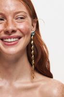 Lange oorbellen jardín zalio - BLACK - U