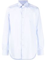 Zegna chemise en coton à manches longues - Bleu