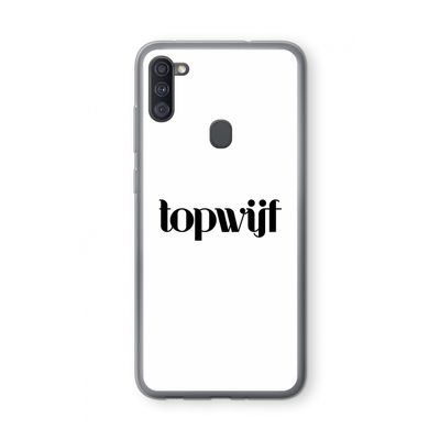 Topwijf Wit: Samsung Galaxy A11 Transparant Hoesje