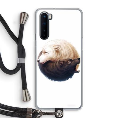 Yin Yang Wolves: OnePlus Nord Transparant Hoesje met koord