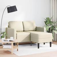 2-zitsbank met ligstoel L-vormig crmekleurig 125 cm kunstleer 2-zitsbank met ligstoel L-vormig crmekleurig 125 cm kunstleer